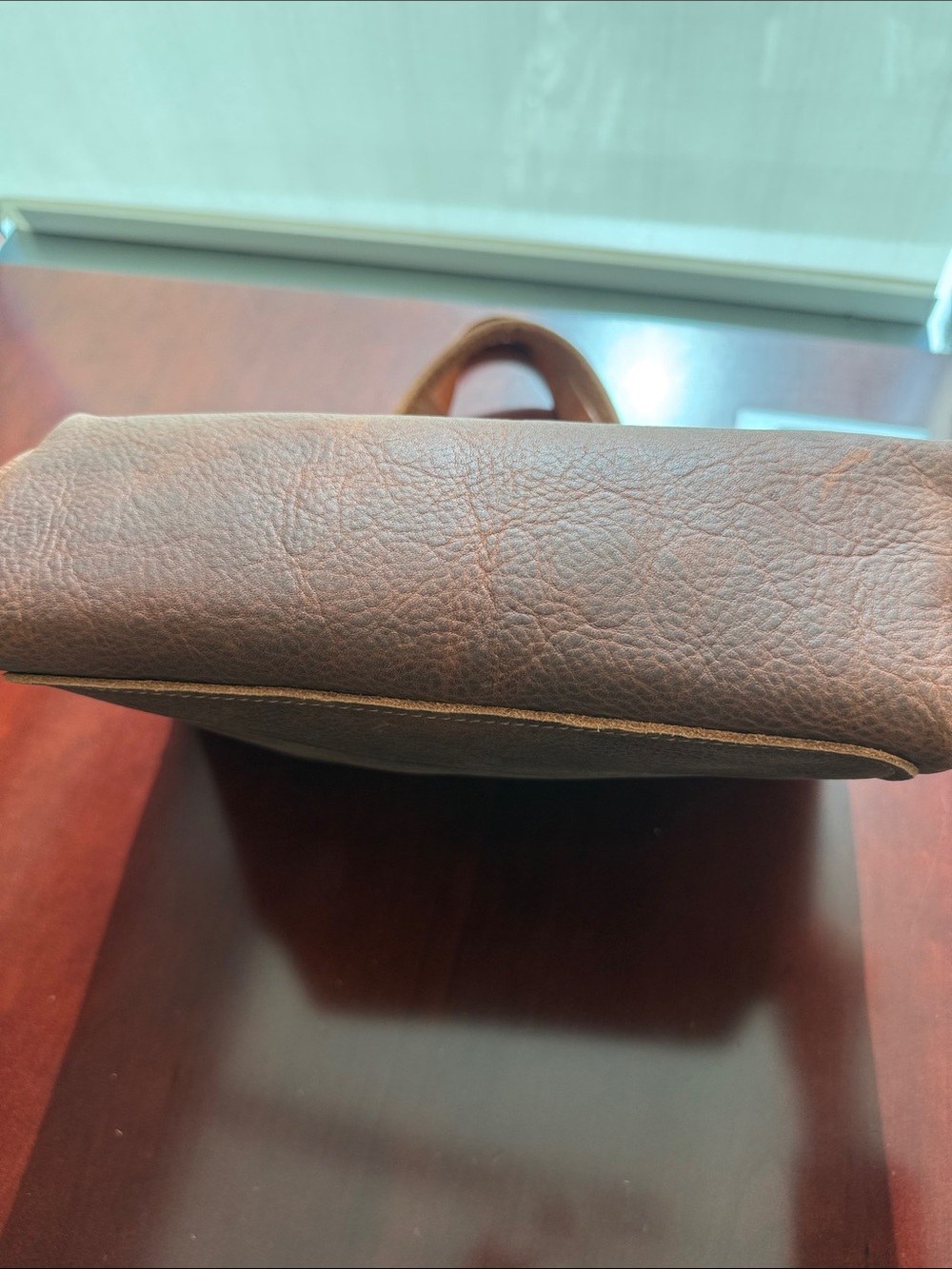 Kmm mini Kodiak Brown Leather Tote Bag - Everyday Carry - Picture 3 of 4